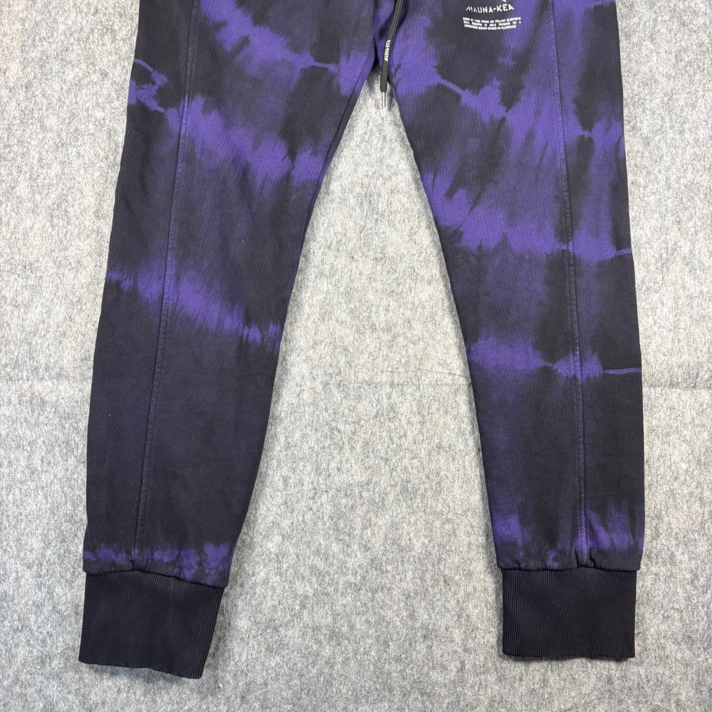 Mauna Kea Sweatpant‎ Joggers Men's Medium Black Purple Tie Dye Italy Surf View 2